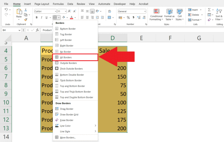 How To Add Gridlines To Specific Cells In Microsoft Excel SpreadCheaters