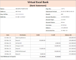 How To Organize Bank Statements In Excel | SpreadCheaters