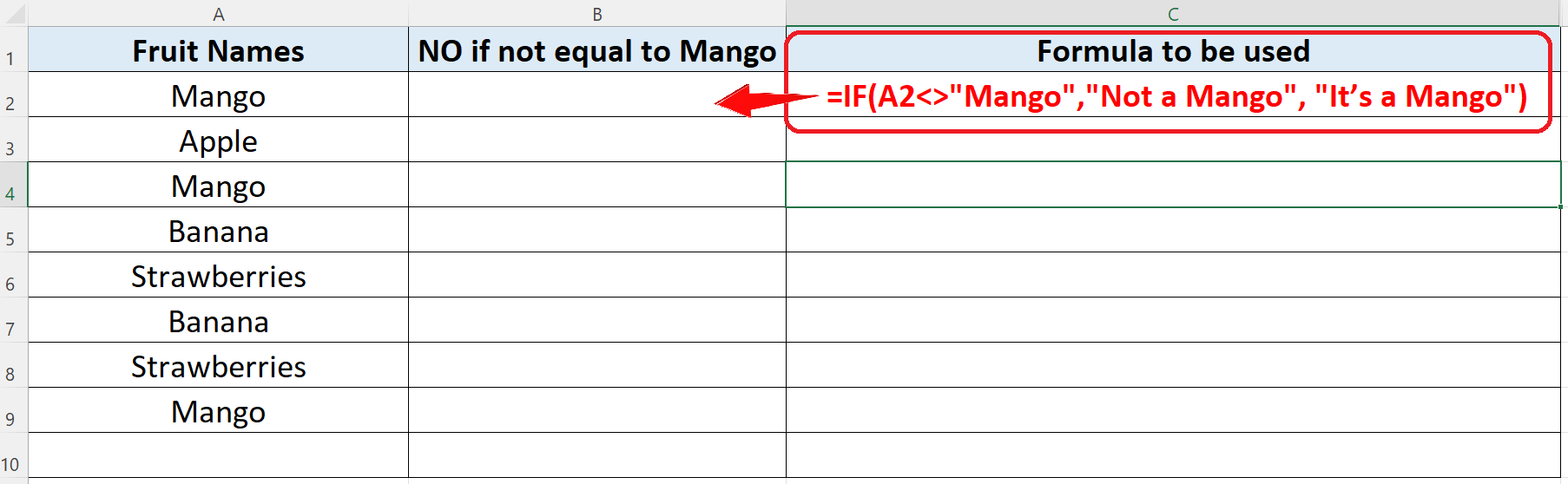 how-to-use-not-equal-in-excel-spreadcheaters