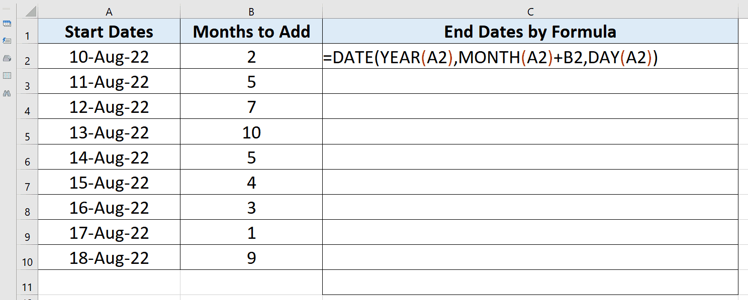 How To Add Months To A Date In Excel Spreadcheaters 4059