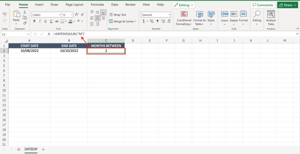 how-to-calculate-months-between-two-dates-in-excel-spreadcheaters