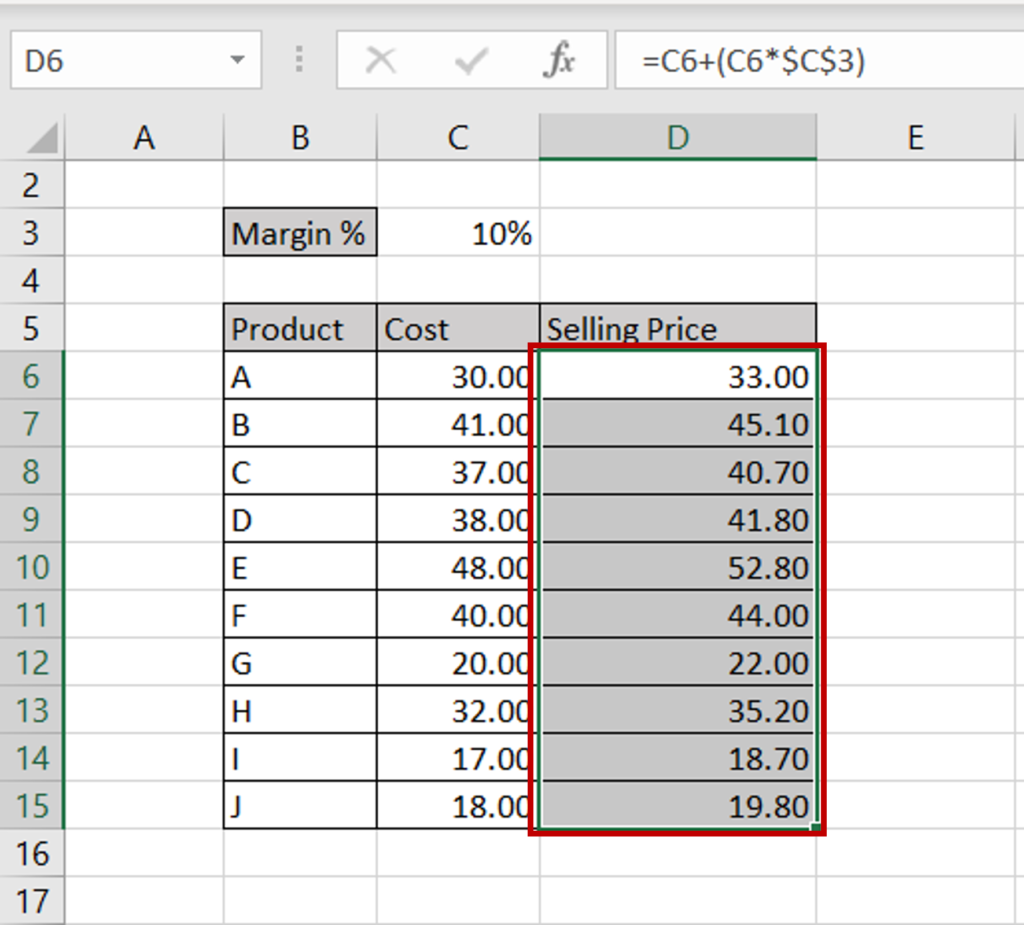 how-to-calculate-selling-price-from-cost-and-margin-spreadcheaters