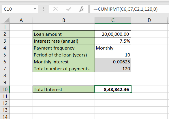 how-to-calculate-total-interest-paid-on-a-loan-in-excel-spreadcheaters