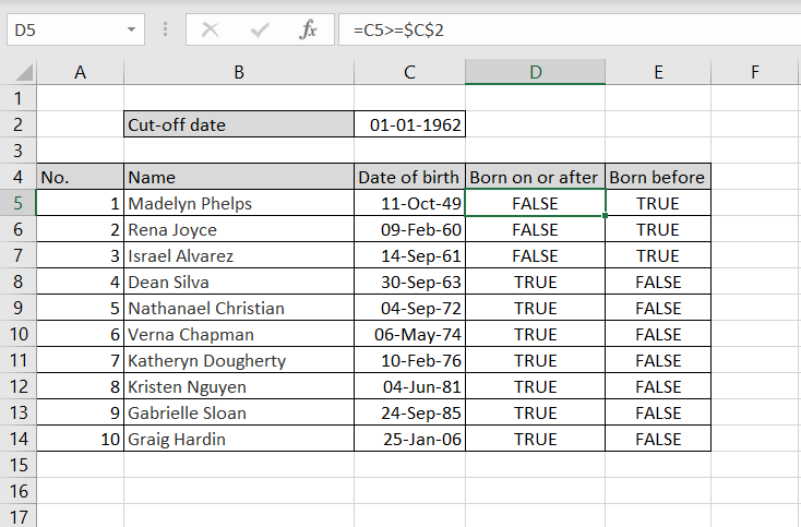 how-to-compare-dates-in-excel-spreadcheaters