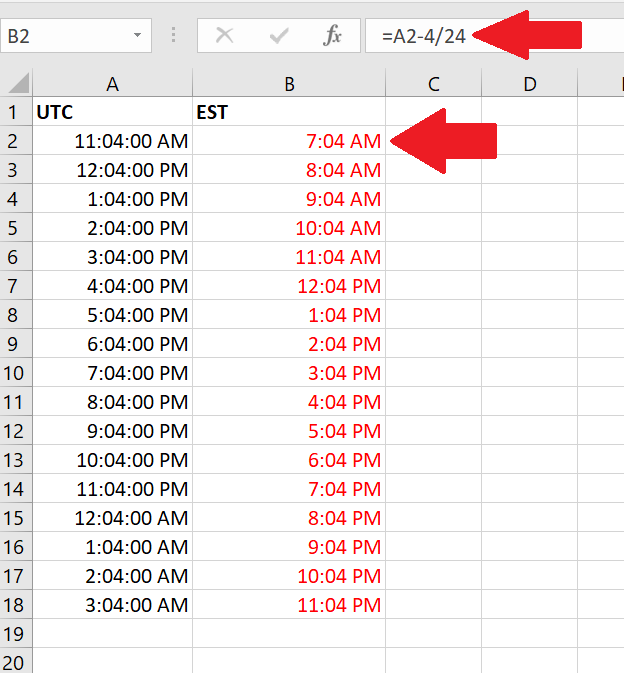 how-to-convert-utc-to-est-in-excel-spreadcheaters