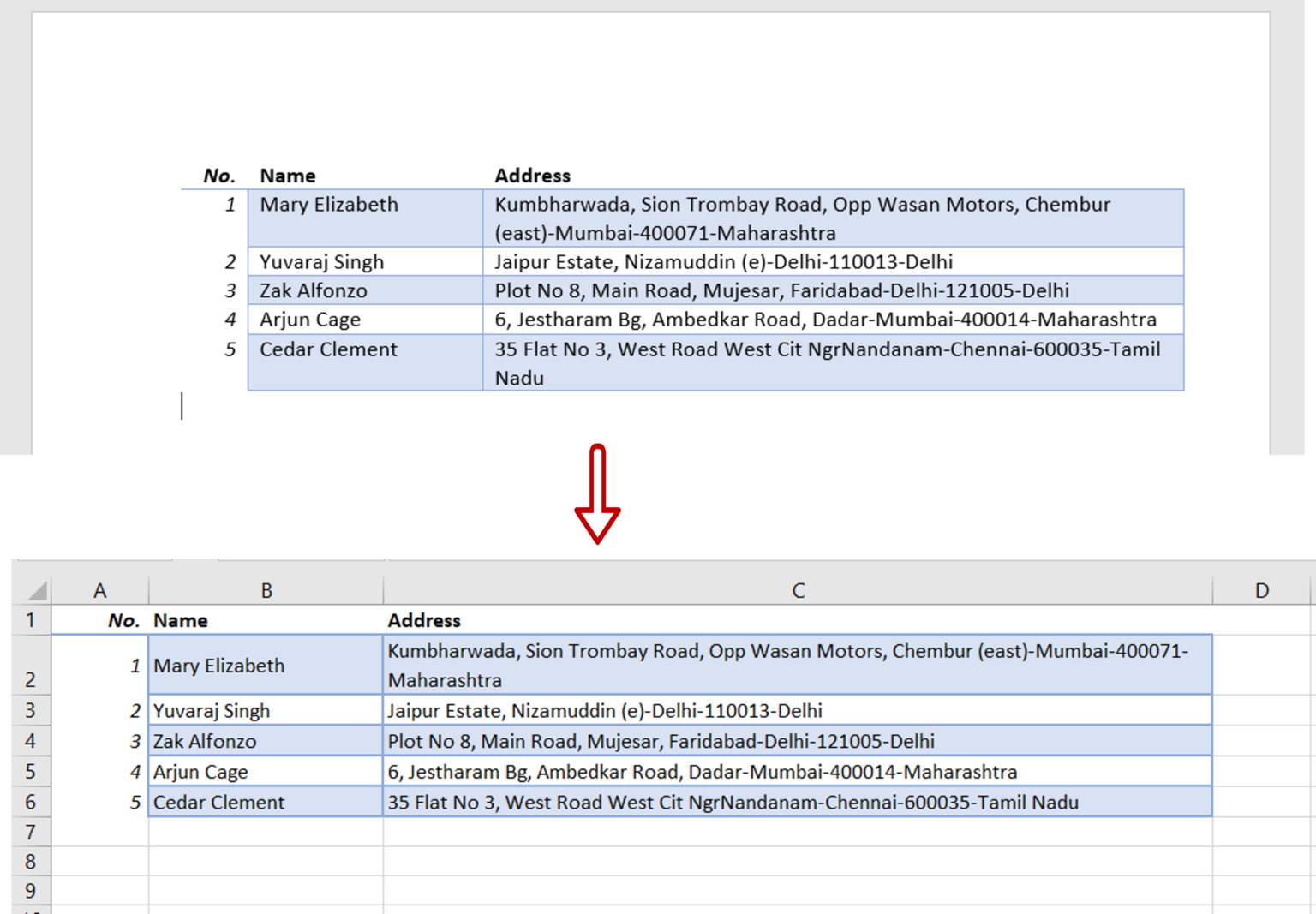 How To Set Excel Table In Word