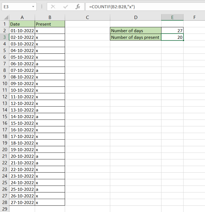 how-to-count-x-in-excel-spreadcheaters