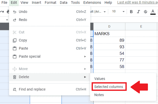 How To Delete Multiple Columns In Google Sheets