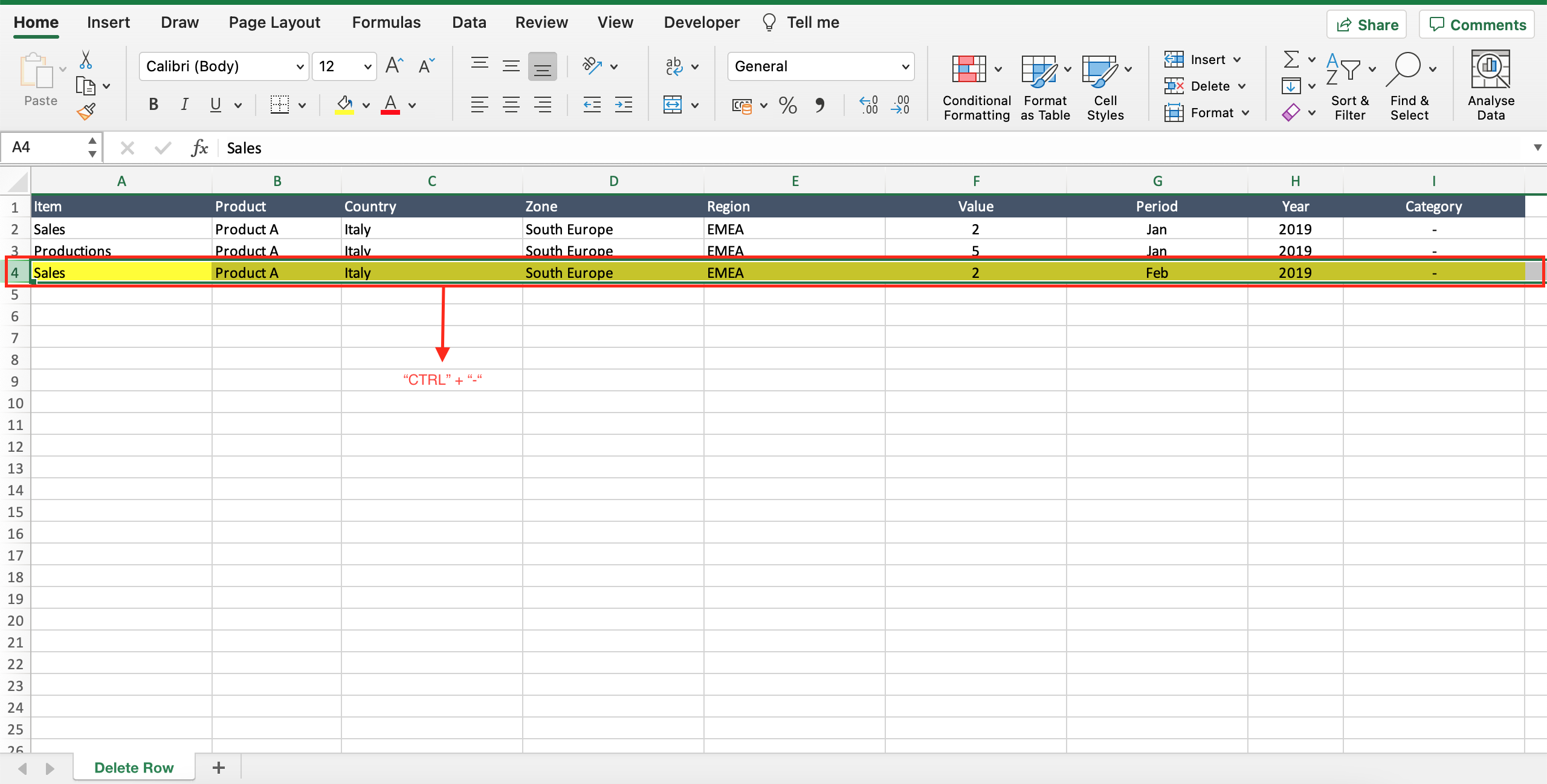 how-to-delete-row-in-excel-shortcut-spreadcheaters