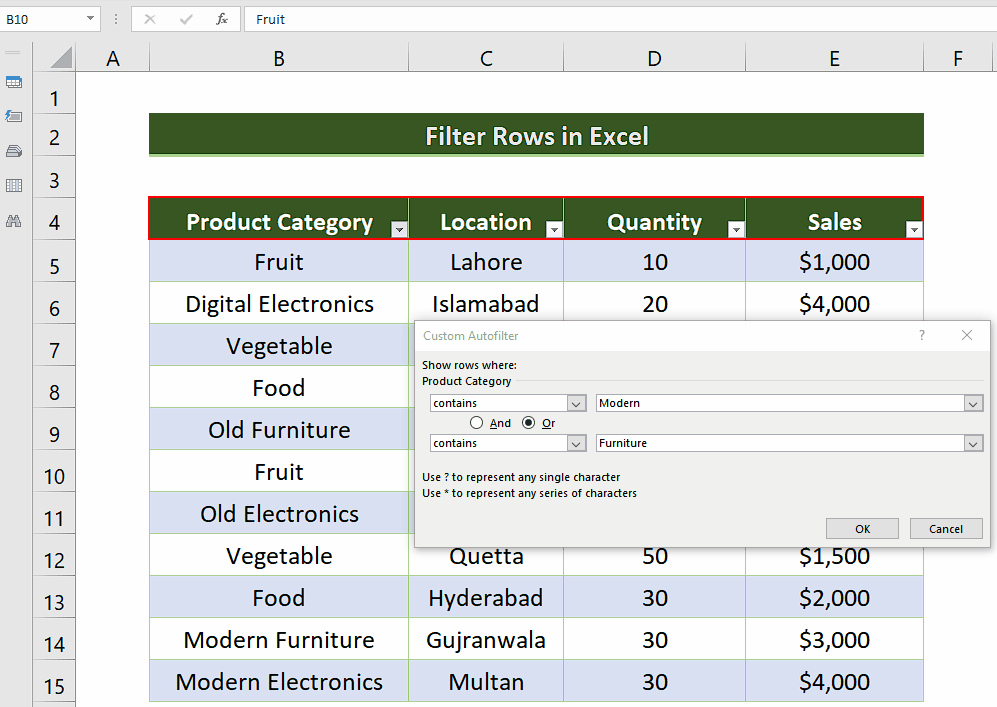 How To Filter Rows In Excel | SpreadCheaters