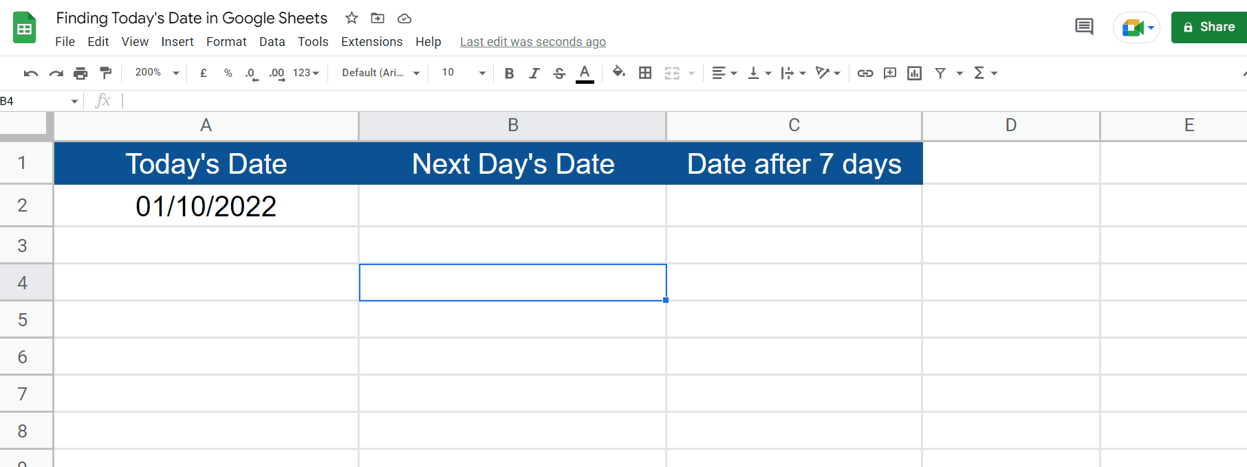 How To Find Today s Date In Google Sheet SpreadCheaters