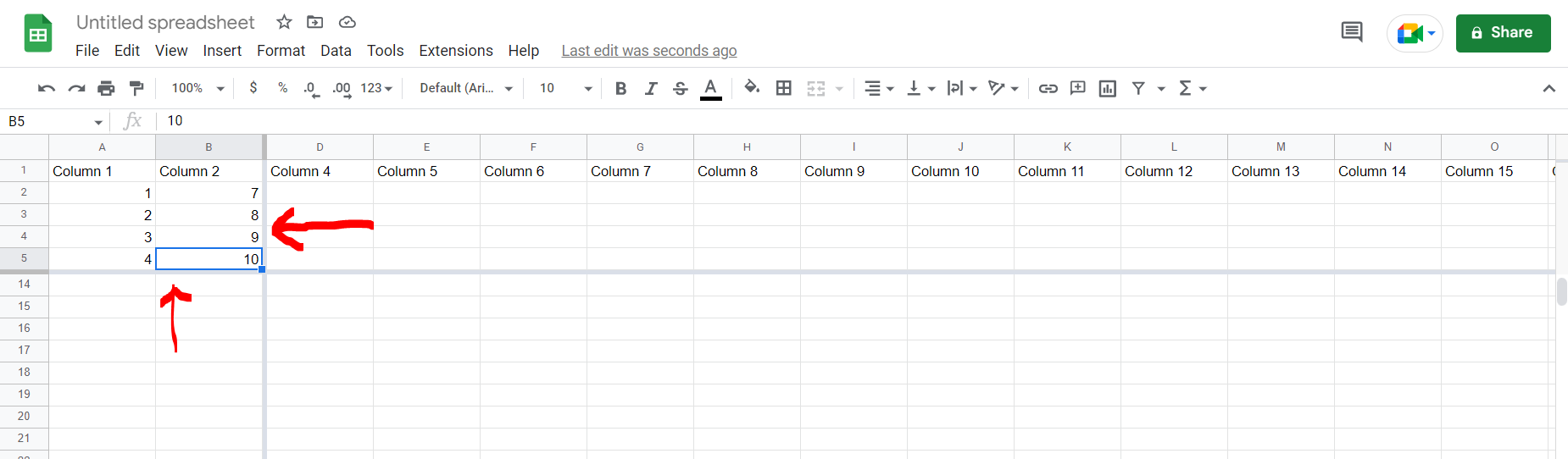 How To Freeze A Cell In Google Sheets