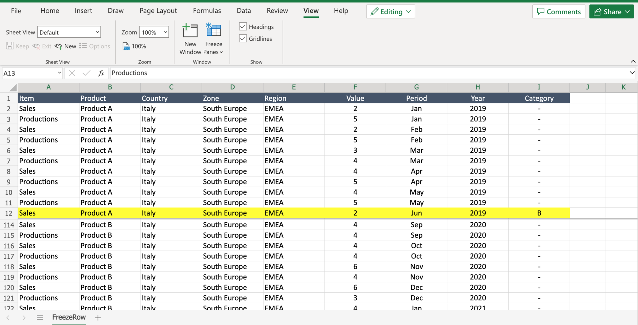 how-to-freeze-a-specific-row-in-excel-spreadcheaters