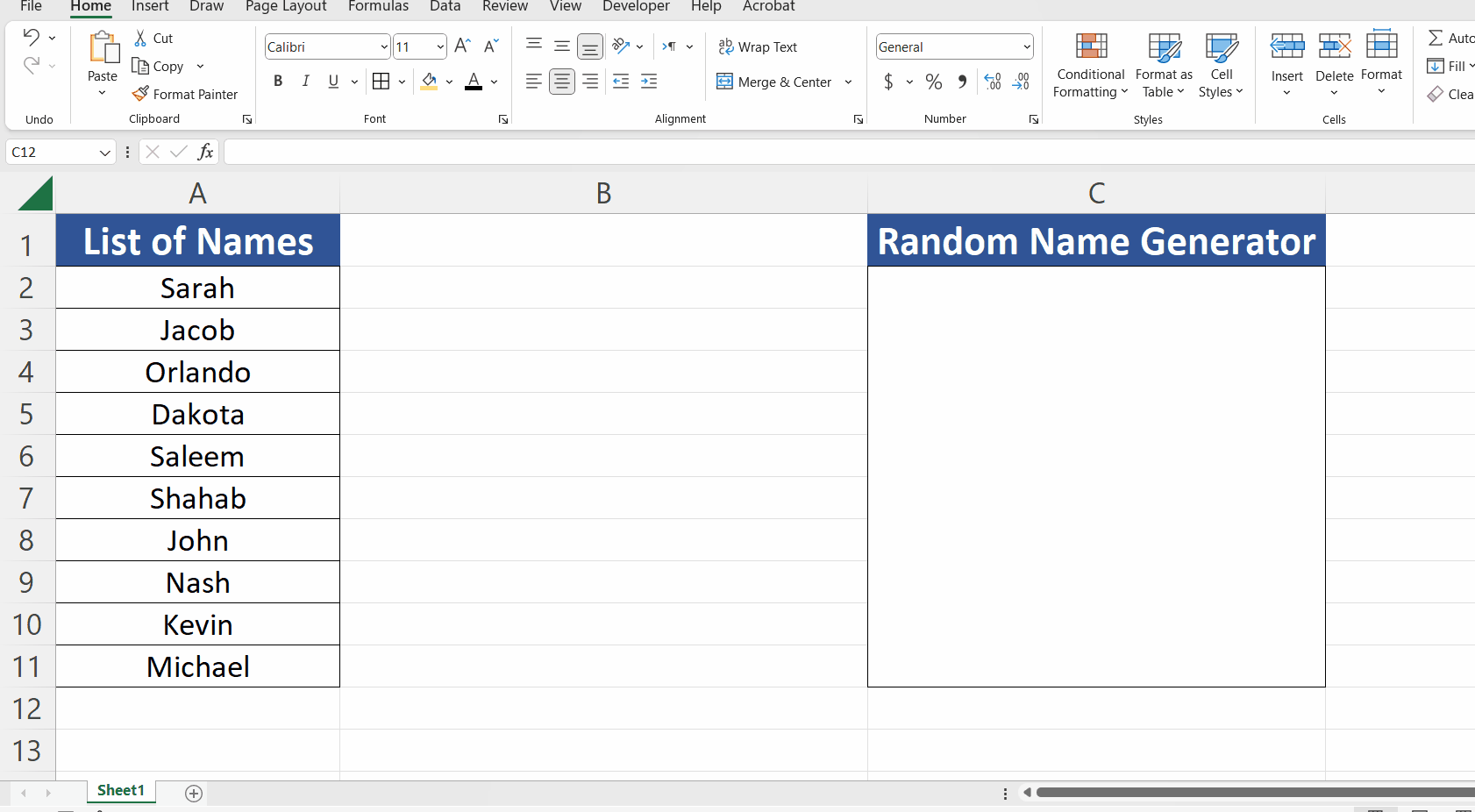 How To Generate A Random Name In Excel SpreadCheaters