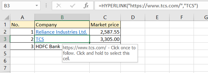 how to make text into hyperlink in excel