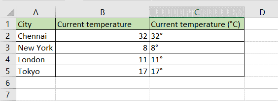 how-to-make-degree-symbol-in-excel-spreadcheaters