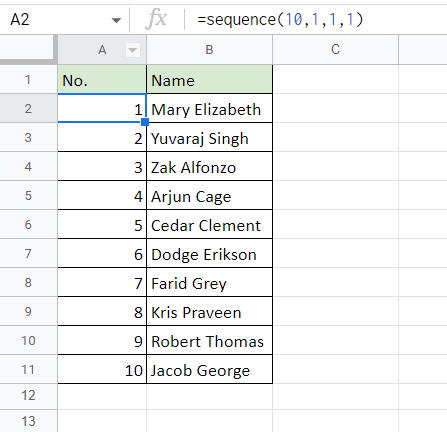 How To Number Cells In Google Sheets | SpreadCheaters