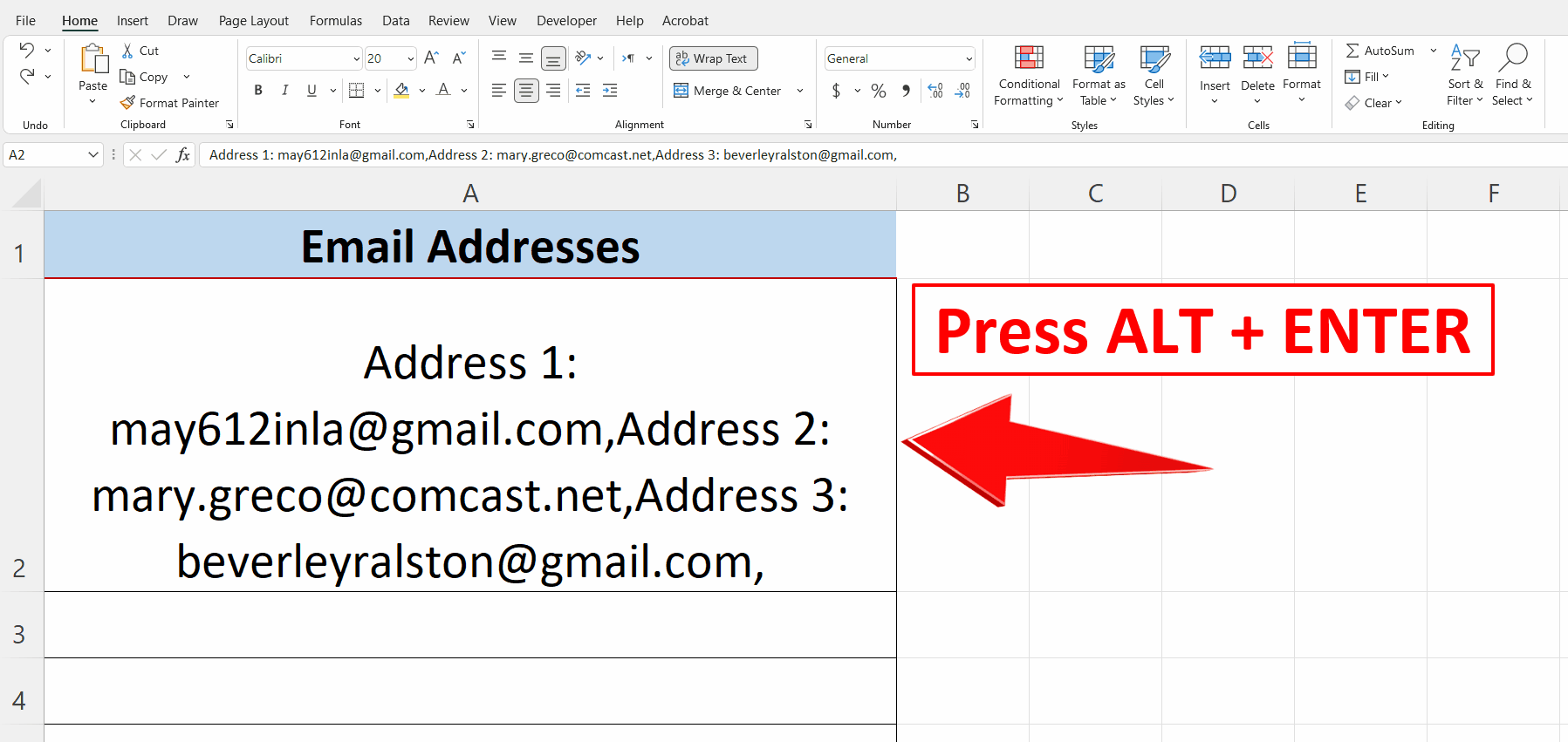 how-to-press-enter-add-line-break-in-an-excel-cell-spreadcheaters