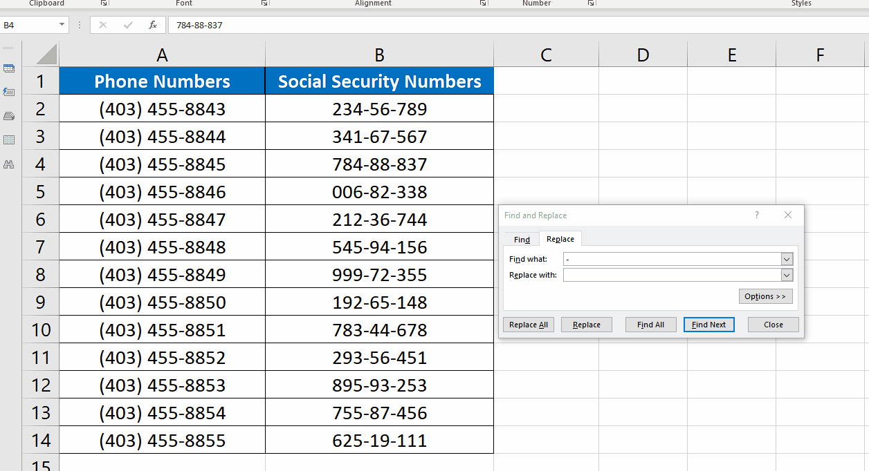 How To Remove Dashes In Excel | SpreadCheaters