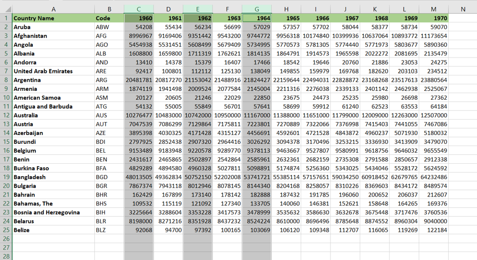 how-to-select-different-columns-in-excel-spreadcheaters