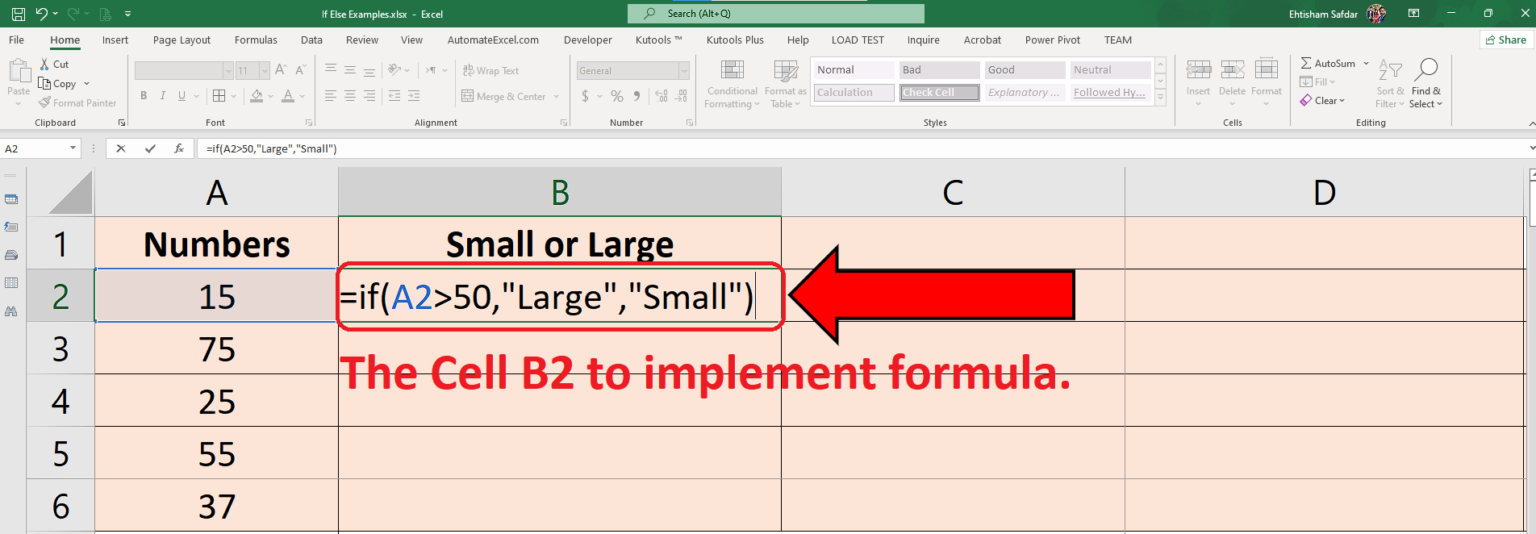 How to use if else formula in excel spreadcheaters