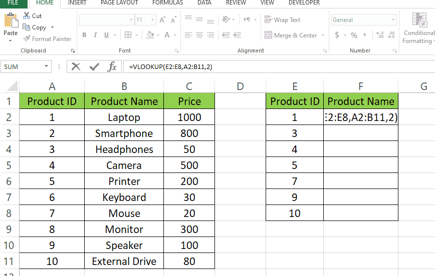 How To Apply Vlookup To The Entire Column | SpreadCheaters