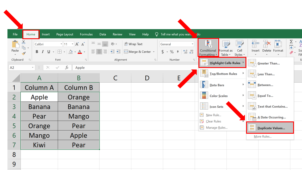 How To Find Duplicates In Excel Between Two Columns | SpreadCheaters