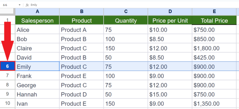 Swap Rows In Google Sheets