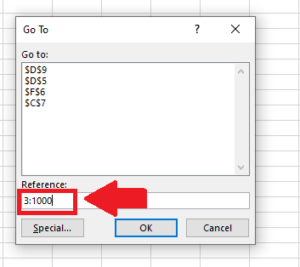 how to delete thousands of rows in excel