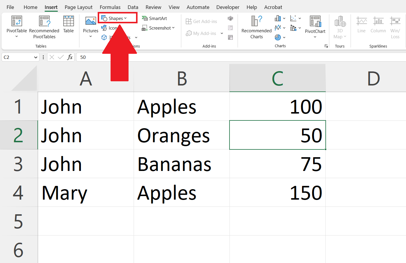 How To Put A Horizontal Line In Microsoft Excel Spreadsheet ...