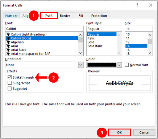 how-to-put-a-line-through-a-cell-in-excel-spreadcheaters