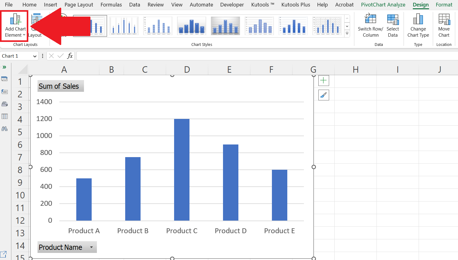 How To Add A Title To A Pivot Chart In Microsoft Excel | SpreadCheaters