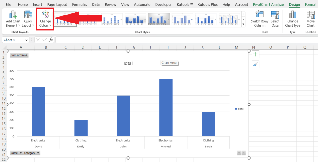 How To Change Colors In An Excel Pivot Chart SpreadCheaters