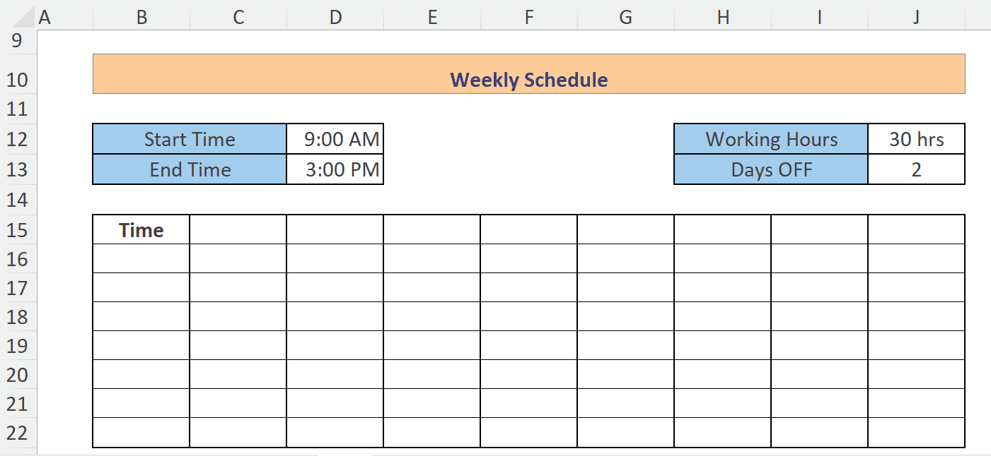 how-to-create-a-weekly-schedule-in-microsoft-excel-spreadcheaters