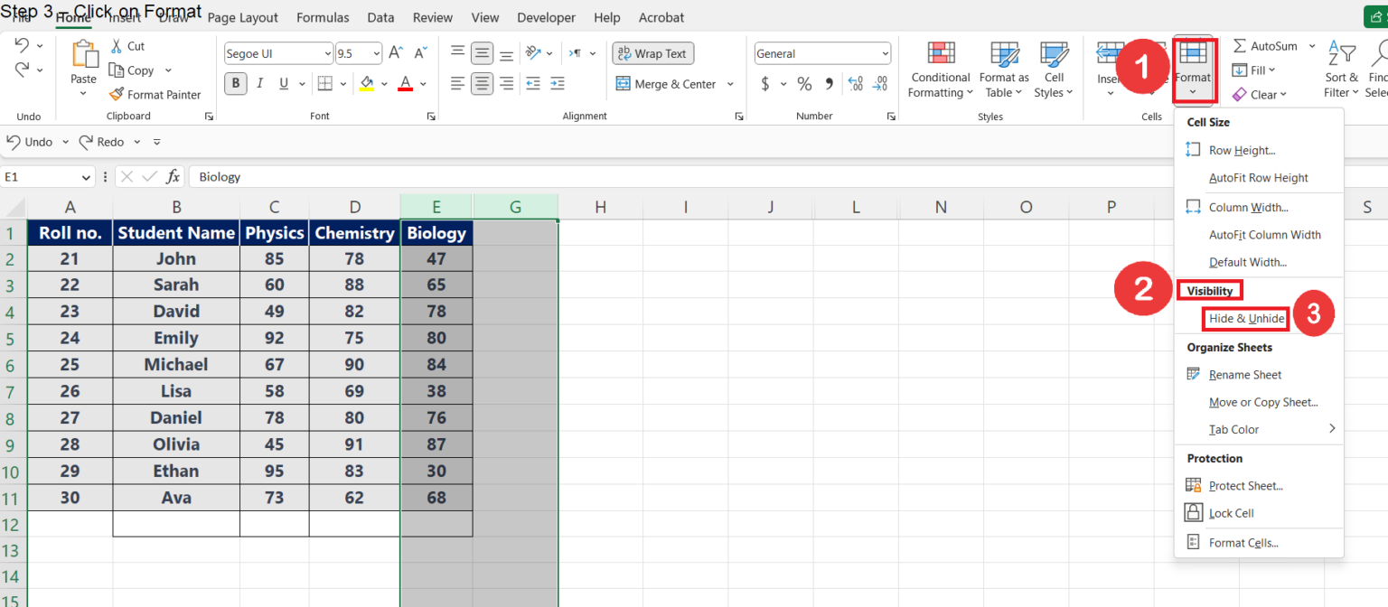 How To Unhide Data In Excel Spreadcheaters 4181