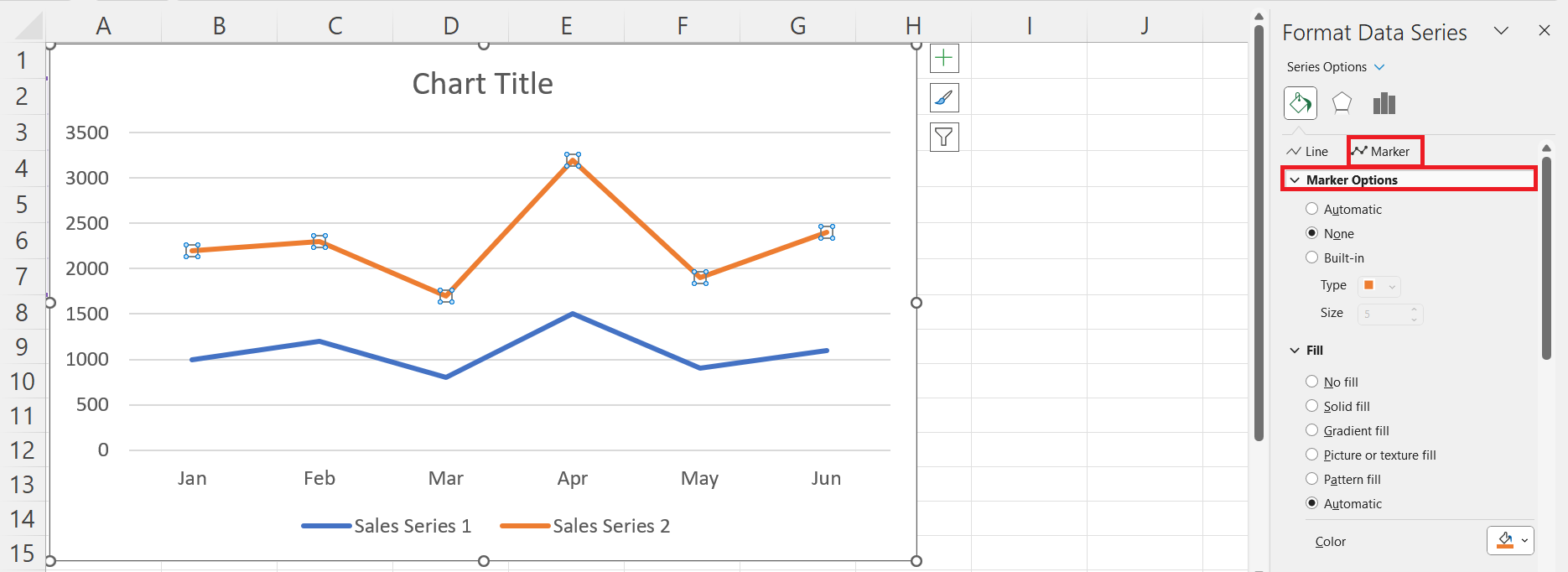 How To Add Markers In Microsoft Excel Spreadcheaters 0077