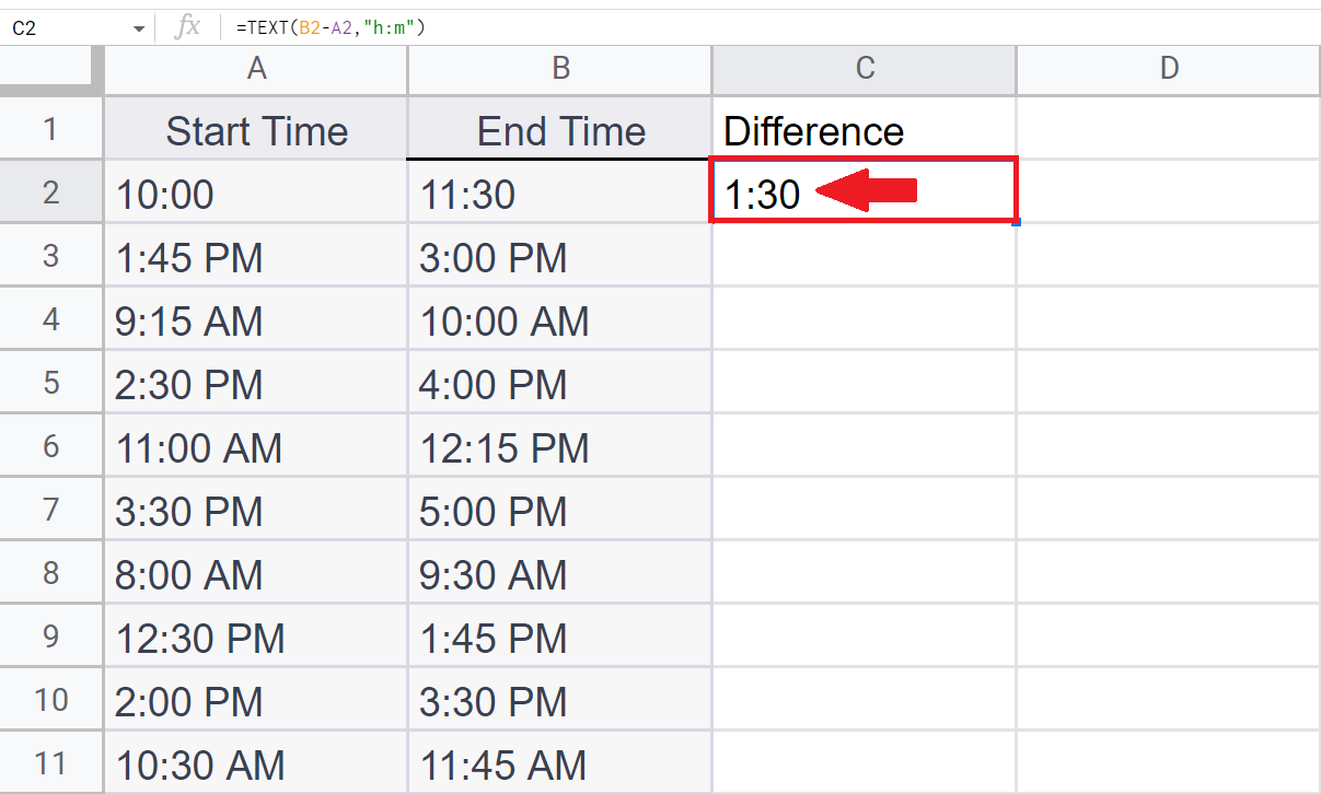 How To Subtract Time In Google Sheets SpreadCheaters