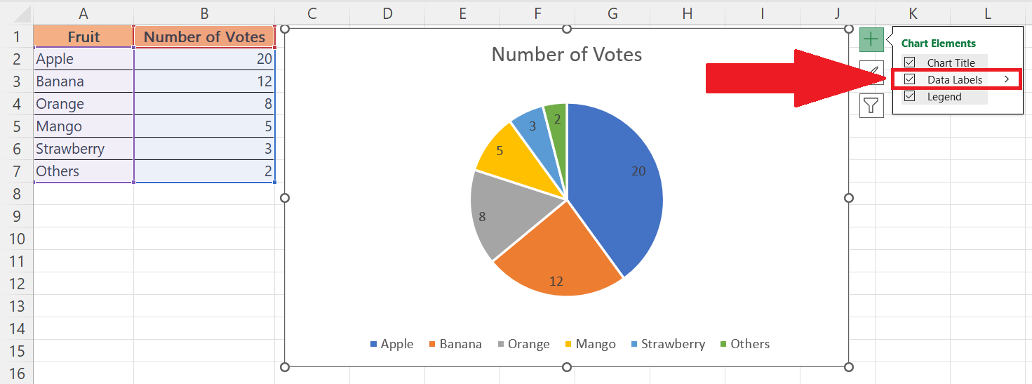 How To Make A Pie Chart In Microsoft Excel With Words | SpreadCheaters