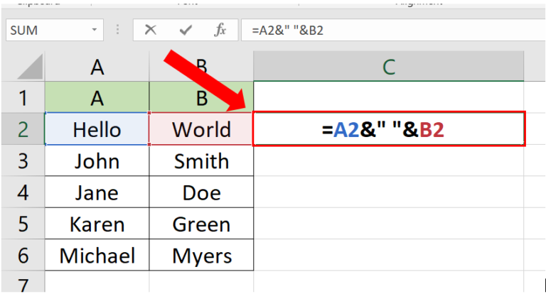 How To Make A Space In An Excel Formula