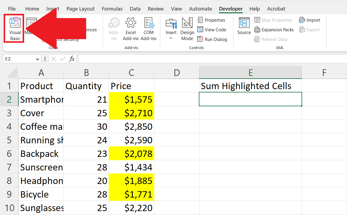 How To Sum Highlighted Cells In Microsoft Excel SpreadCheaters