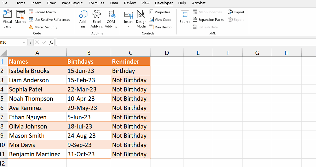 How To Set Reminders In Excel | SpreadCheaters