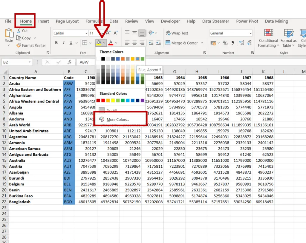 Option 1 How To Highlight Text In Excel 1024x813 