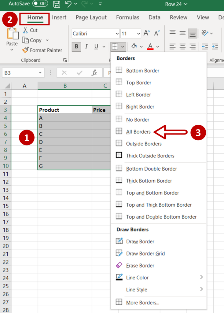 How To Create A Border In Excel | SpreadCheaters
