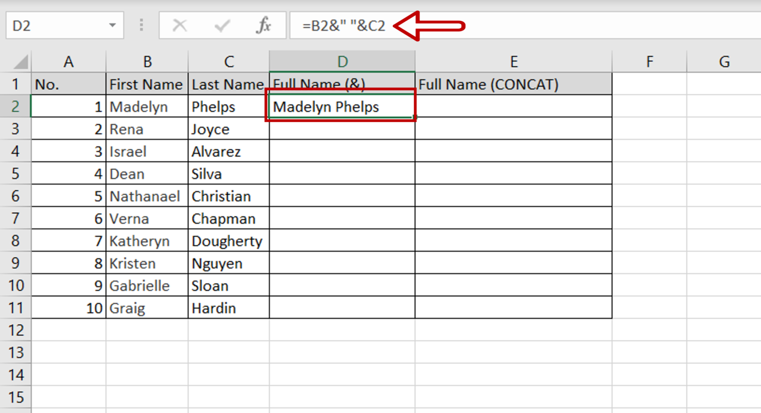 How To Merge Text In Excel | SpreadCheaters