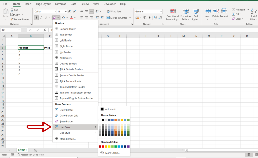 how-to-change-the-border-color-in-excel-spreadcheaters