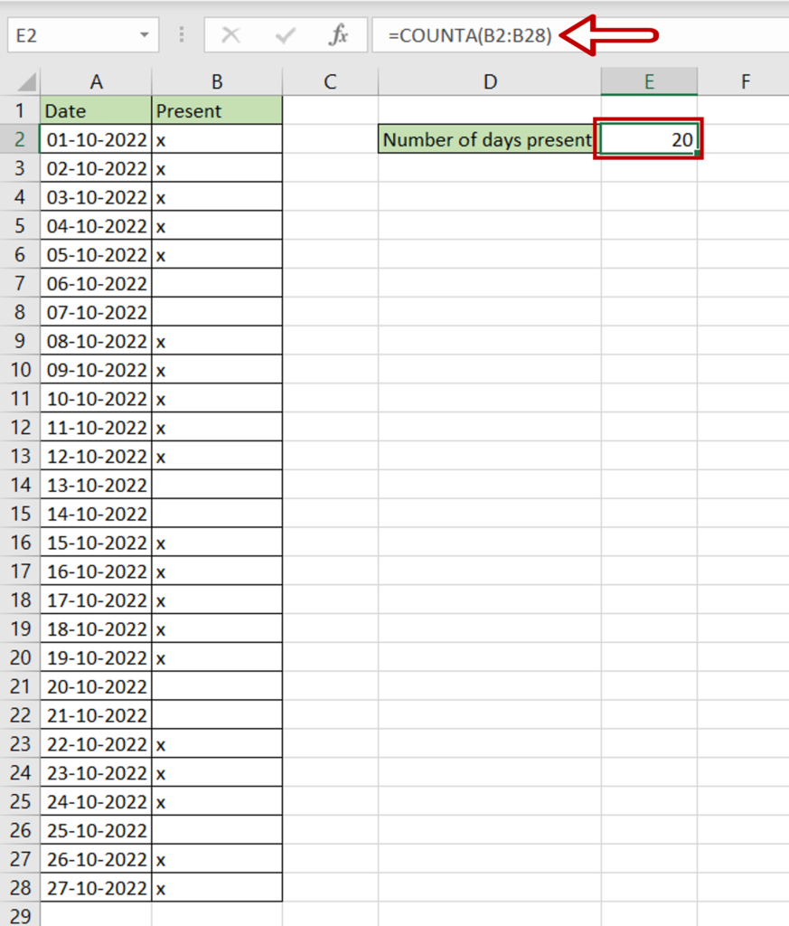 How To Count X In Excel SpreadCheaters