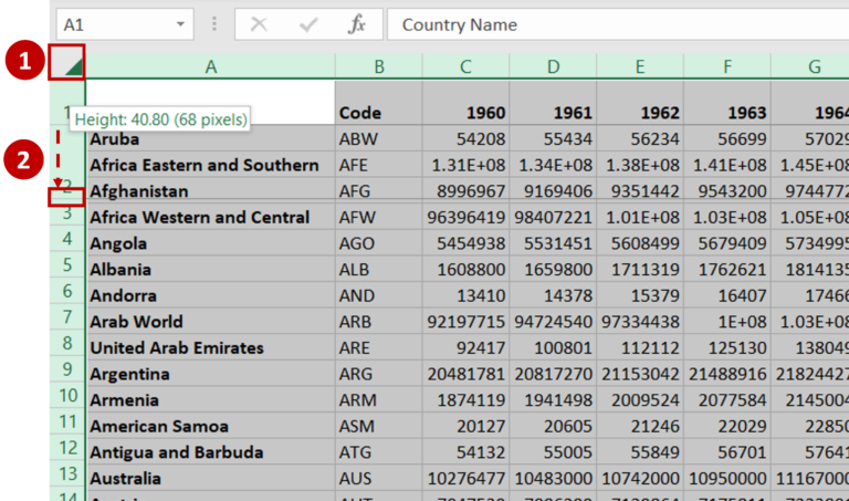 How To Expand All Rows In Excel Spreadcheaters 3285
