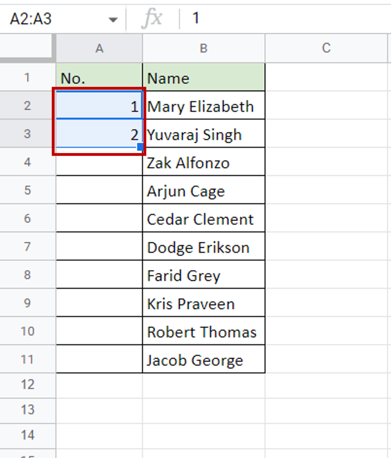 How To Number Rows In Google Sheets