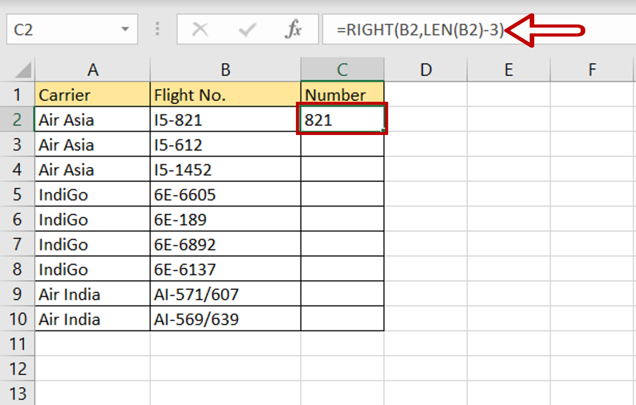 How Do I Remove The First 3 Characters From A Column In Excel