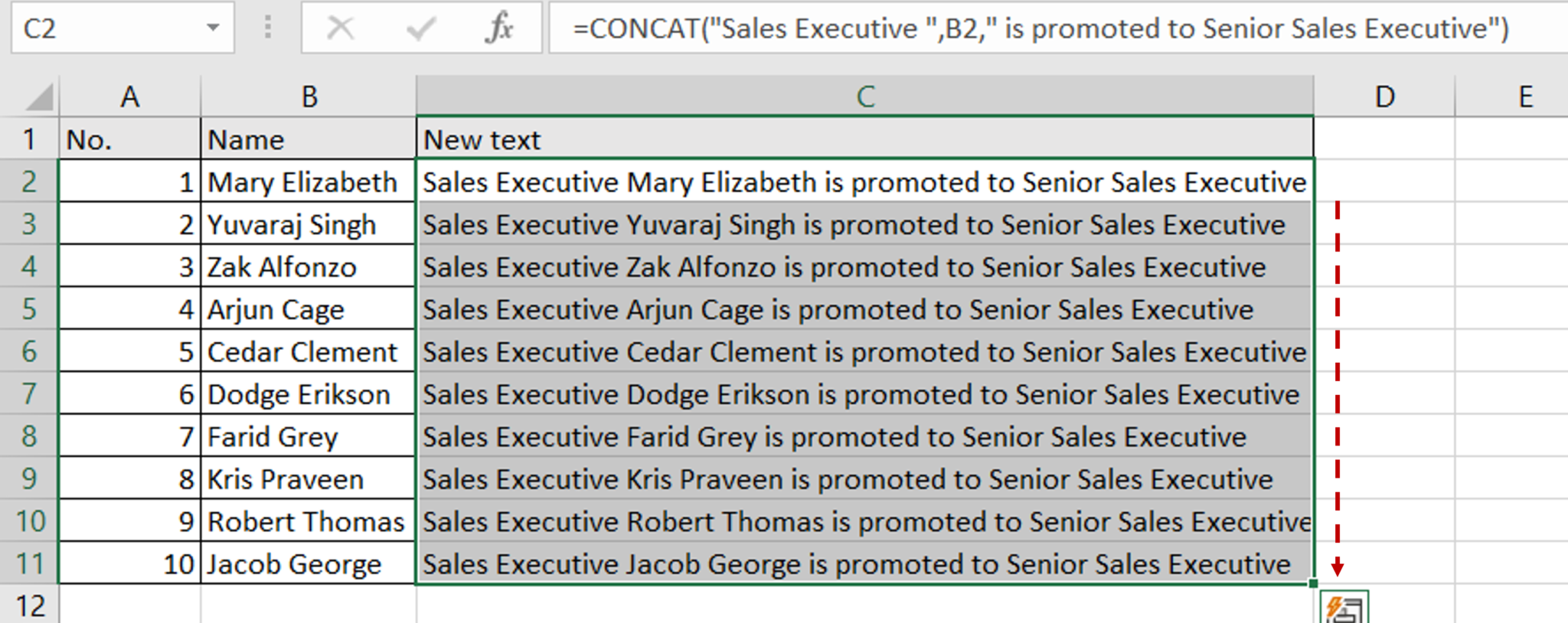 How To Add Text To The Beginning Or End Of All Cells In Excel ...